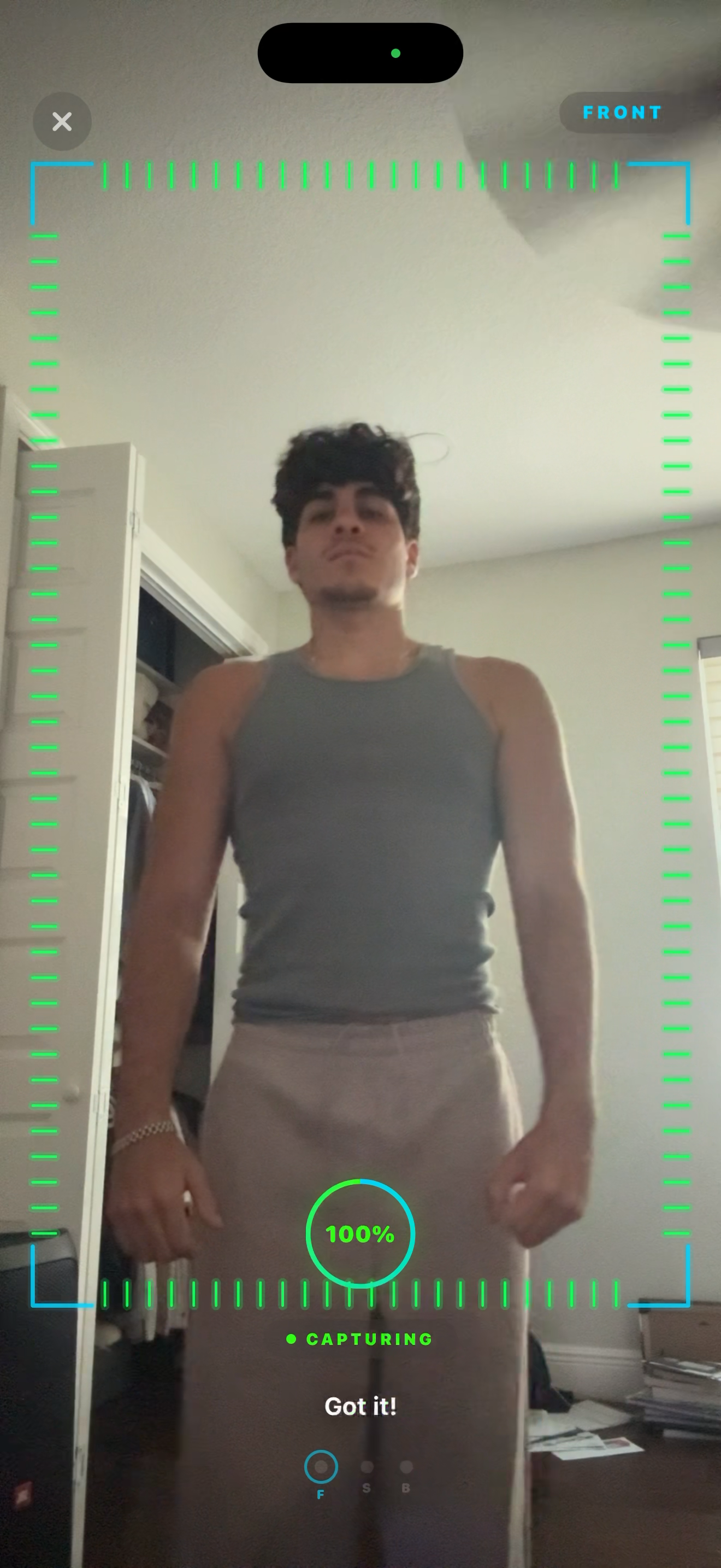 ASCEND body scan capture UI